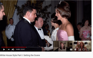 Photo of Jackie Kennedy meeting with a dignitary